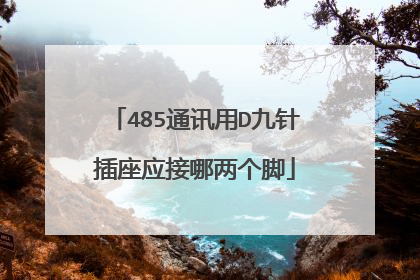 485通讯用D九针插座应接哪两个脚
