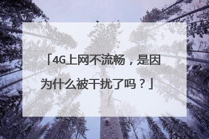 4G上网不流畅,是因为什么被干扰了吗?