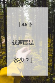4G下载速度是多少？