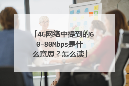 4G网络中提到的60-80Mbps是什么意思?怎么读