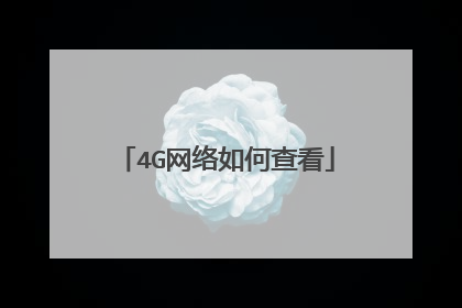 4G网络如何查看