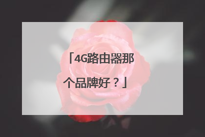 4G路由器那个品牌好?