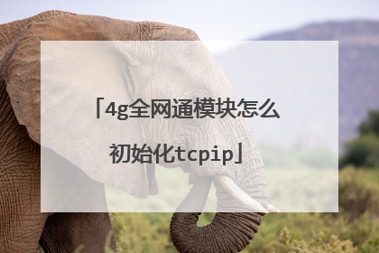 4g全网通模块怎么初始化tcpip
