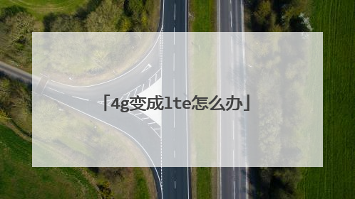 4g变成lte怎么办