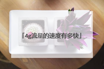 4g流量的速度有多快