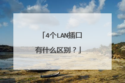 4个LAN插口有什么区别?