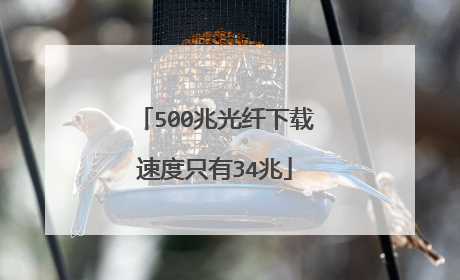 500兆光纤下载速度只有34兆