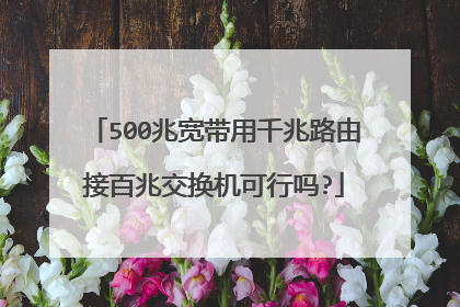 500兆宽带用千兆路由接百兆交换机可行吗?