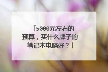 5000元左右的预算，买什么牌子的笔记本电脑好？