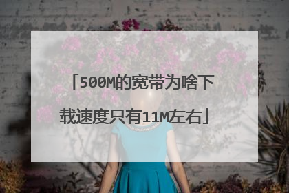 500M的宽带为啥下载速度只有11M左右