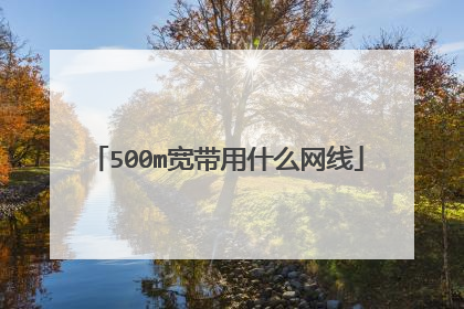 500m宽带用什么网线