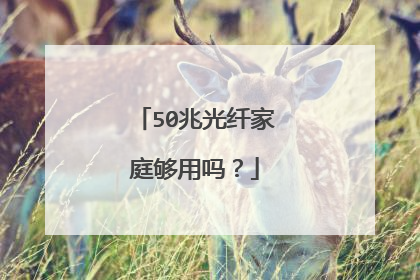 50兆光纤家庭够用吗？