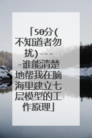 50分(不知道者勿扰)----谁能清楚地帮我在脑海里建立七层模型的工作原理