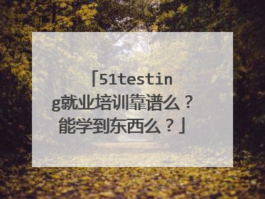 51testing就业培训靠谱么？能学到东西么？