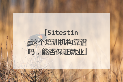 51testing这个培训机构靠谱吗,能否保证就业