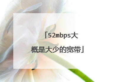 52mbps大概是大少的宽带