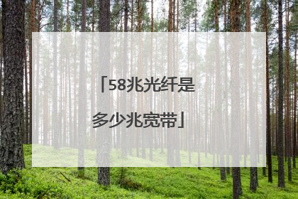 58兆光纤是多少兆宽带