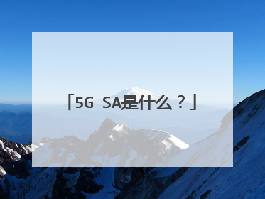 5G SA是什么？