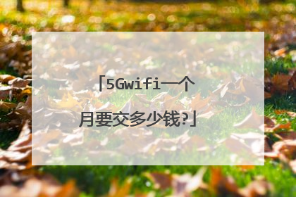 5Gwifi一个月要交多少钱?