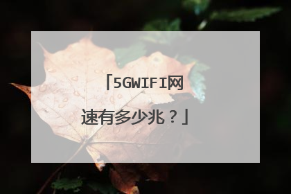 5GWIFI网速有多少兆？