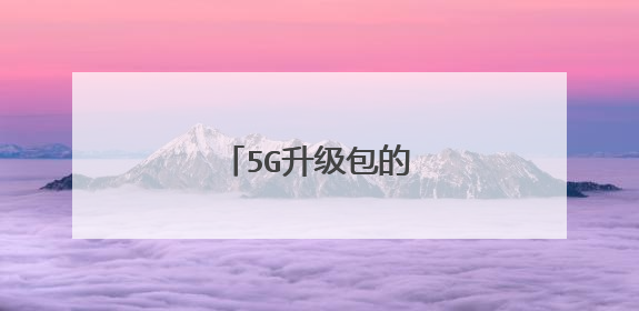 5G升级包的速率是多少？