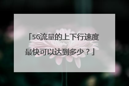 5G流量的上下行速度最快可以达到多少?