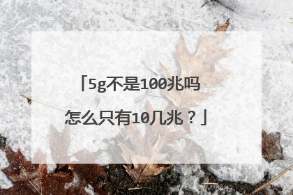 5g不是100兆吗 怎么只有10几兆?