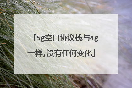 5g空口协议栈与4g一样,没有任何变化