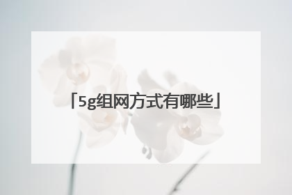 5g组网方式有哪些