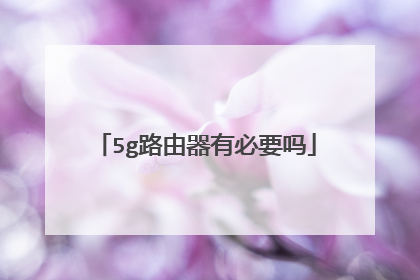 5g路由器有必要吗