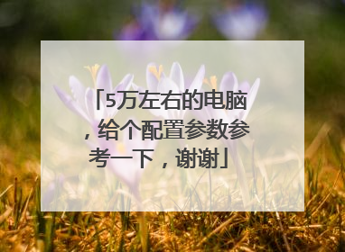 5万左右的电脑,给个配置参数参考一下,谢谢