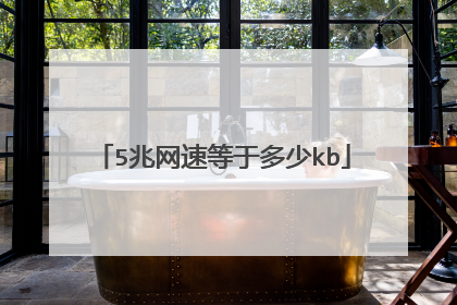 5兆网速等于多少kb