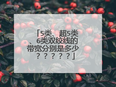 5类、超5类、6类双绞线的带宽分别是多少?????