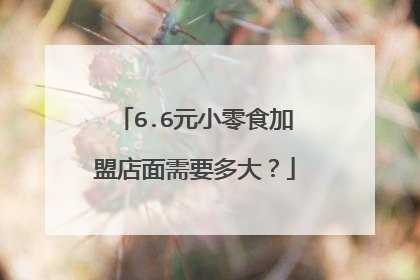 6.6元小零食加盟店面需要多大？
