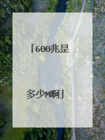 600兆是多少M啊