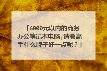 6000元以内的商务办公笔记本电脑,请教高手什么牌子好一点呢？