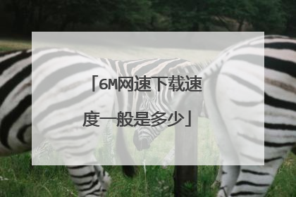 6M网速下载速度一般是多少