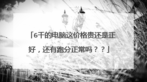 6千的电脑这价格贵还是正好，还有跑分正常吗？？