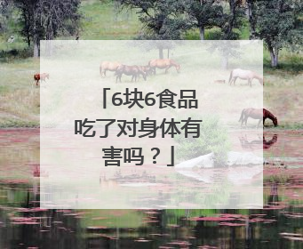 6块6食品吃了对身体有害吗?