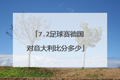 7.2足球赛德国对意大利比分多少