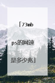 73mbps的网速是多少兆
