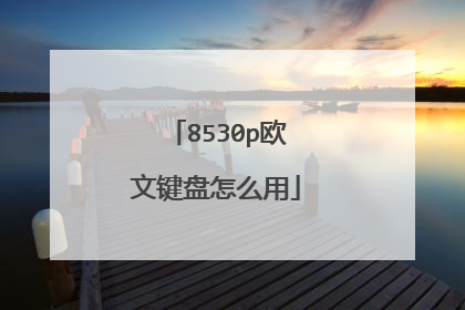 8530p欧文键盘怎么用