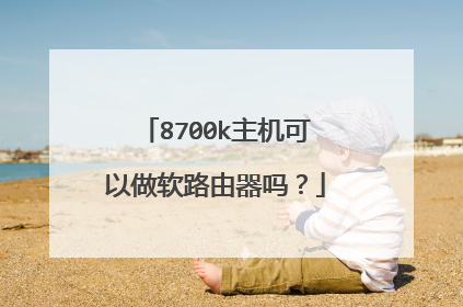8700k主机可以做软路由器吗?