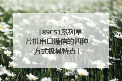 89C51系列单片机串口通信的四种方式极其特点