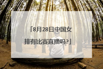 8月28日中国女排有比赛直播吗?