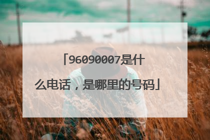 96090007是什么电话,是哪里的号码