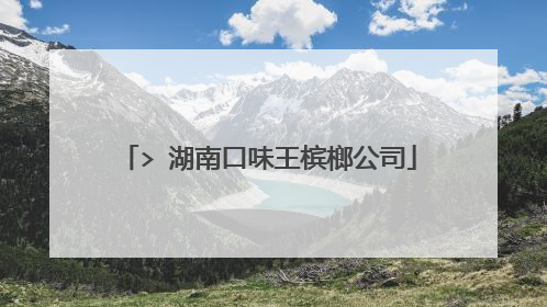 > 湖南口味王槟榔公司