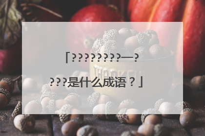 ????????一????是什么成语?