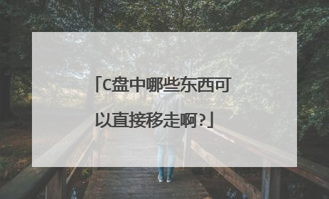 C盘中哪些东西可以直接移走啊?