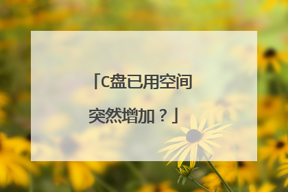 C盘已用空间突然增加?